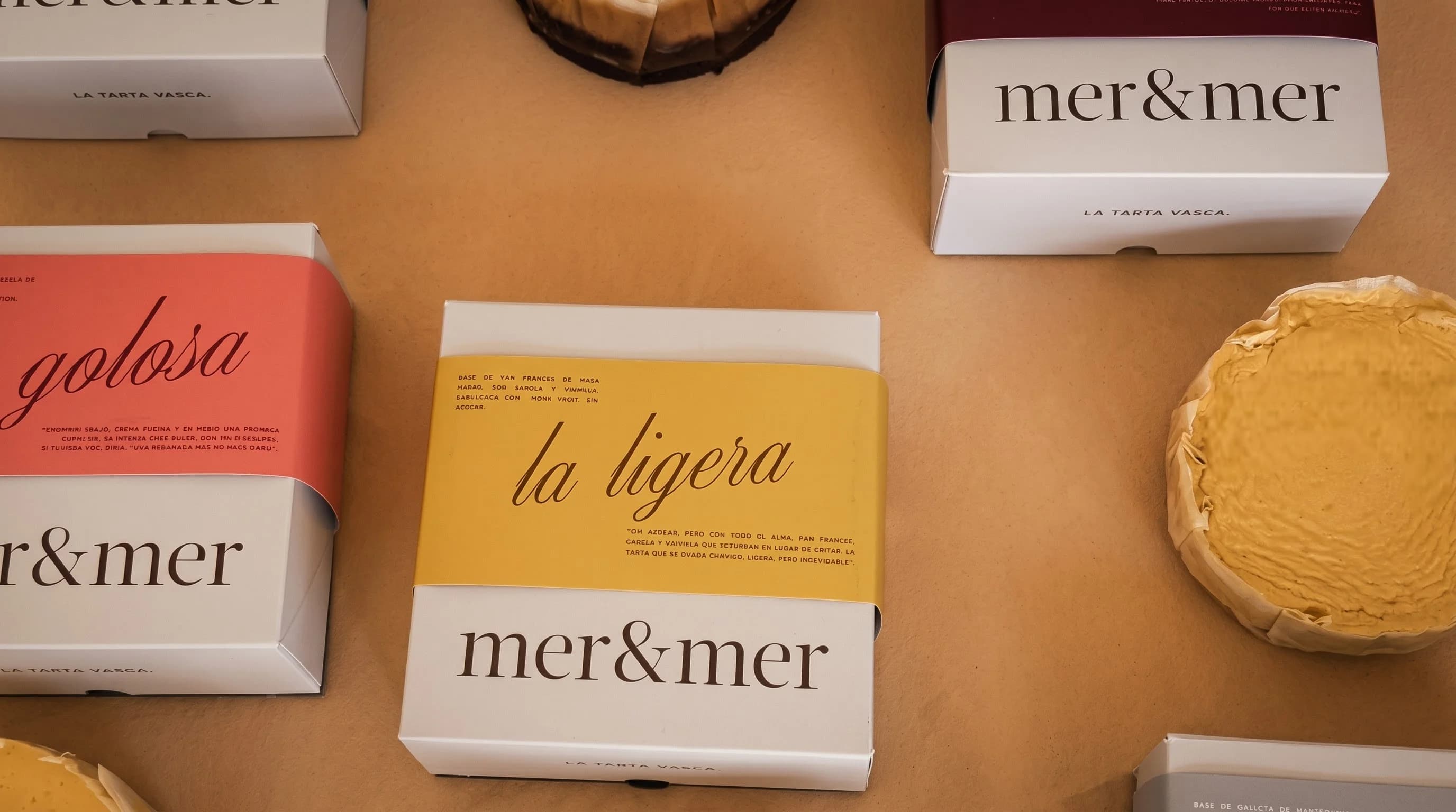 Cajas de tartas vascas artesanales Mer & Mer — 8 sabores